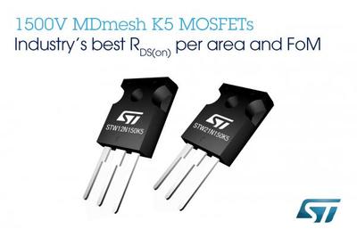 ST推出1500V超結功率MOSFET 智能電源革新的里程碑
